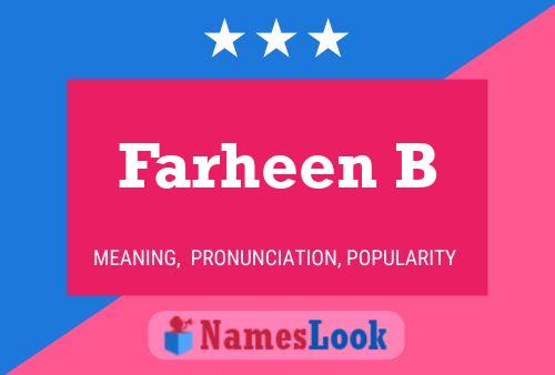 Farheen B Name Poster