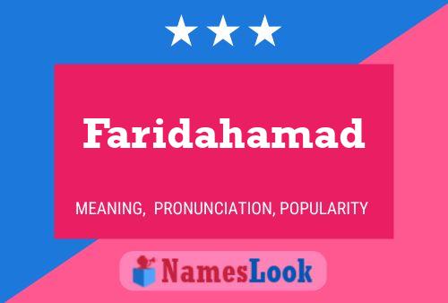 Faridahamad Name Poster