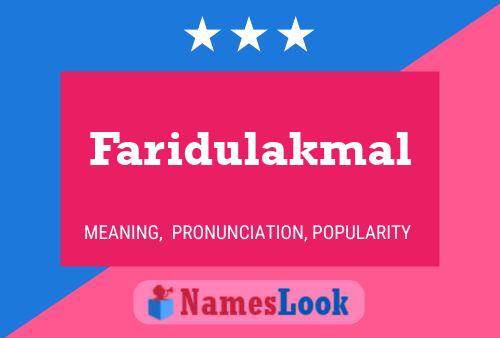 Faridulakmal Name Poster