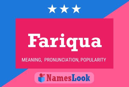 Fariqua Name Poster