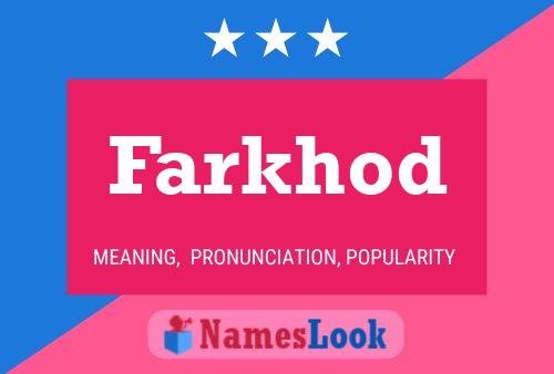 Farkhod Name Poster