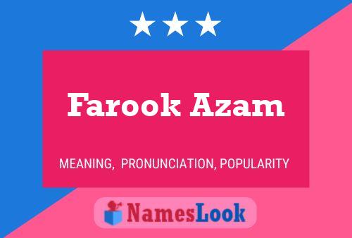 Farook Azam Name Poster