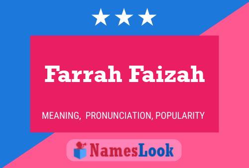 Farrah Faizah Name Poster