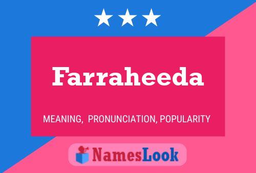 Farraheeda Name Poster