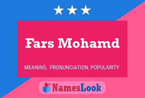 Fars Mohamd Name Poster