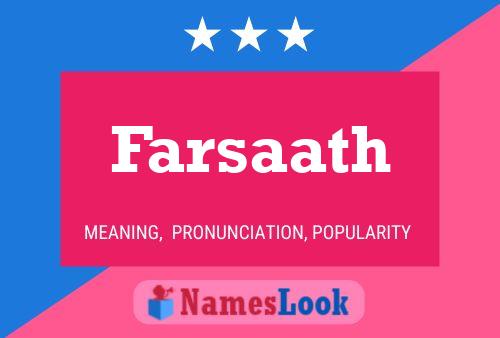 Farsaath Name Poster