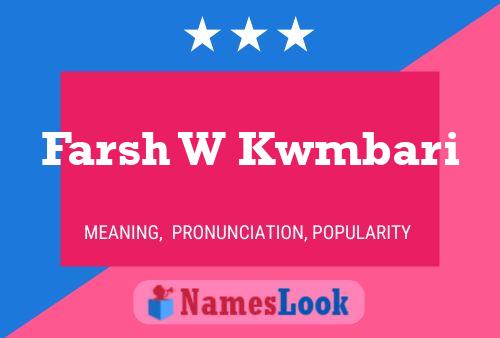 Farsh W Kwmbari Name Poster