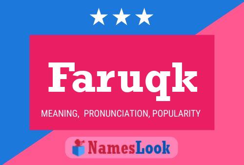 Faruqk Name Poster