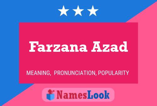 Farzana Azad Name Poster