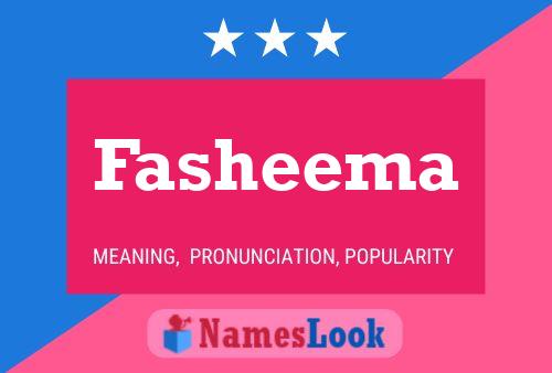 Fasheema Name Poster