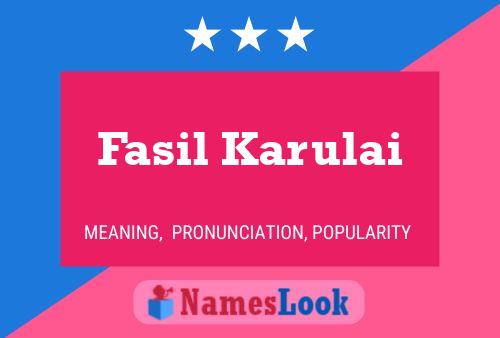 Fasil Karulai Name Poster