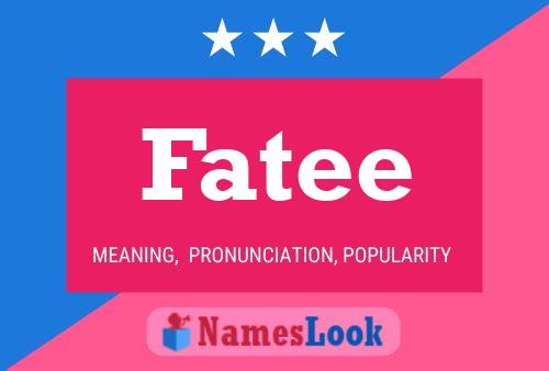 Fatee Name Poster