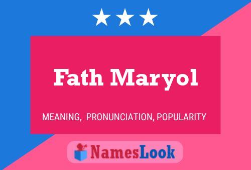 Fath Maryol Name Poster