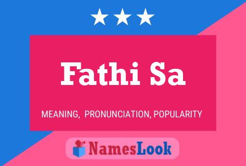 Fathi Sa Name Poster