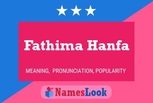 Fathima Hanfa Name Poster