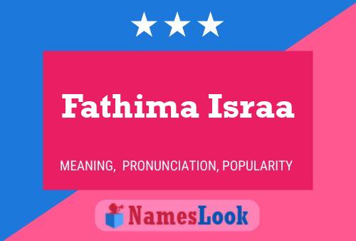 Fathima Israa Name Poster