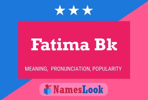 Fatima Bk Name Poster