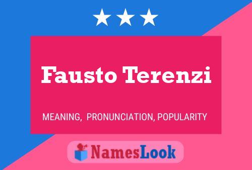 Fausto Terenzi Name Poster