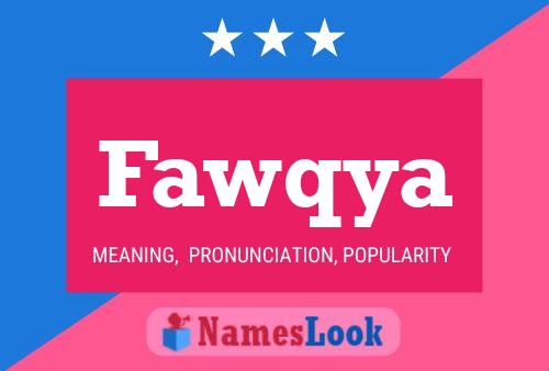 Fawqya Name Poster