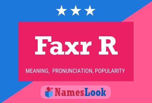 Faxr R Name Poster