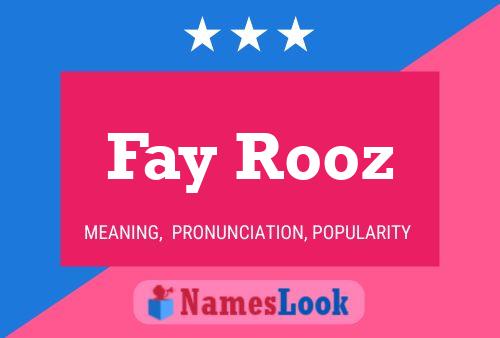 Fay Rooz Name Poster