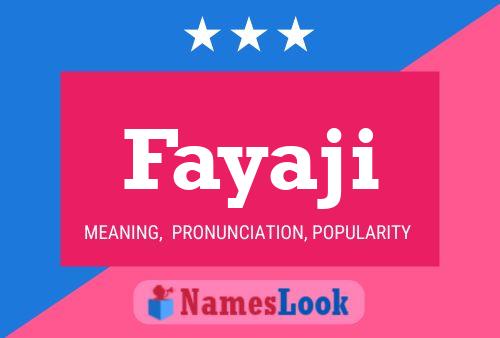 Fayaji Name Poster