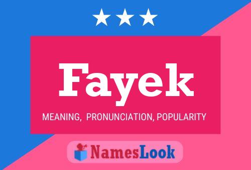 Fayek Name Poster