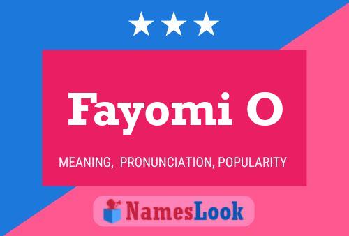 Fayomi O Name Poster