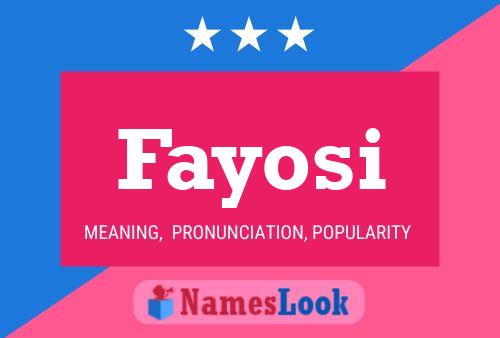 Fayosi Name Poster