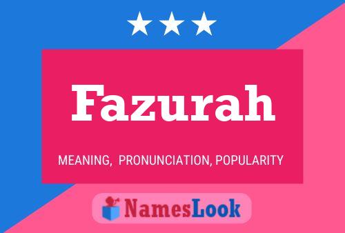 Fazurah Name Poster