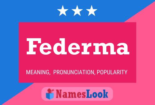 Federma Name Poster