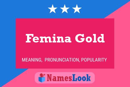 Femina Gold Name Poster