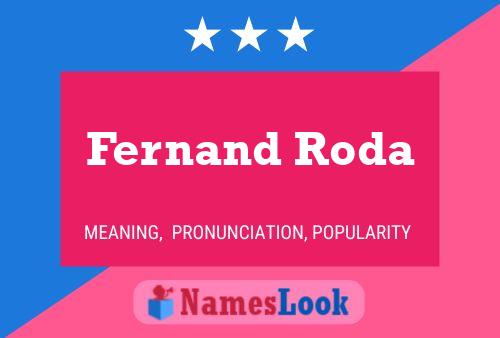 Fernand Roda Name Poster