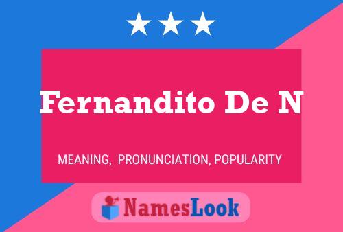 Fernandito De N Name Poster