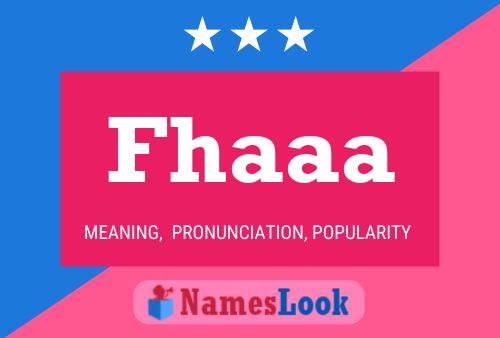 Fhaaa Name Poster