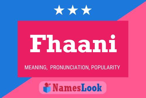 Fhaani Name Poster