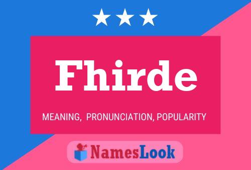 Fhirde Name Poster