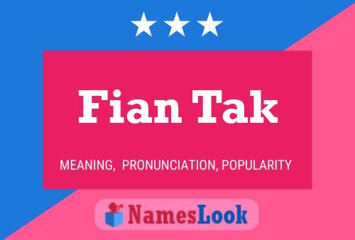 Fian Tak Name Poster