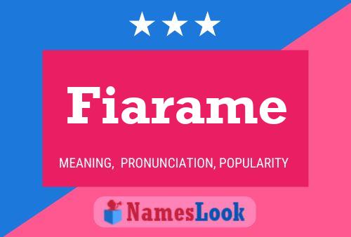 Fiarame Name Poster