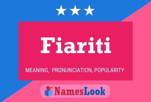 Fiariti Name Poster