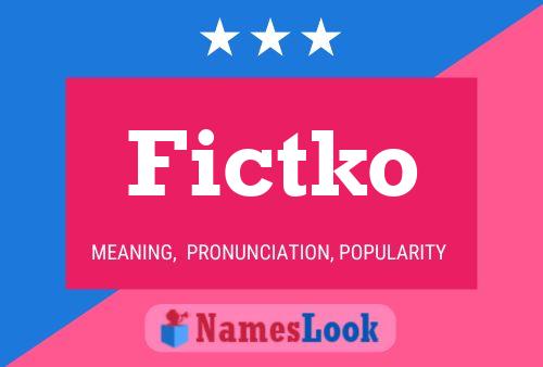 Fictko Name Poster