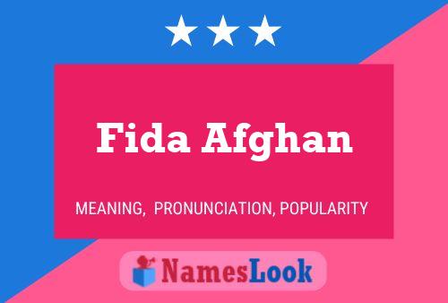 Fida Afghan Name Poster