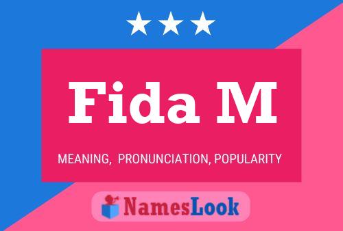 Fida M Name Poster