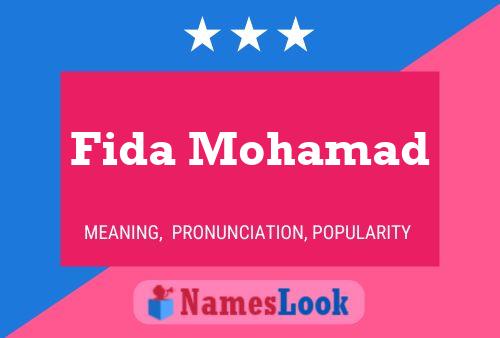 Fida Mohamad Name Poster