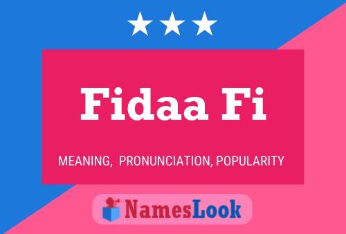 Fidaa Fi Name Poster