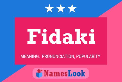 Fidaki Name Poster