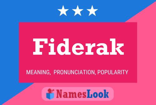 Fiderak Name Poster