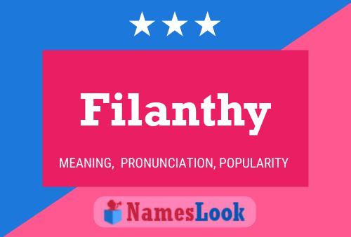 Filanthy Name Poster