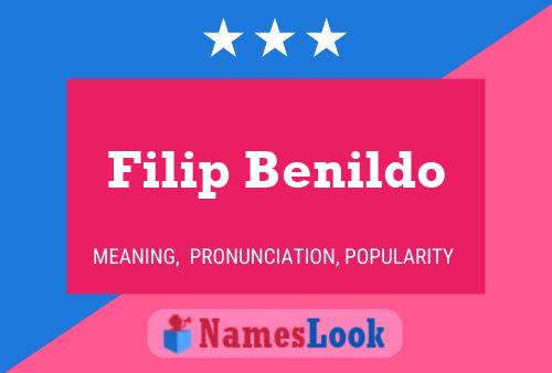 Filip Benildo Name Poster