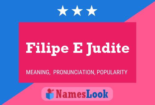 Filipe E Judite Name Poster